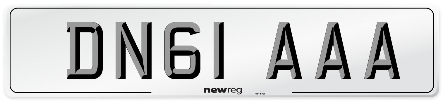 DN61 AAA Number Plate from New Reg